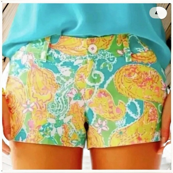 Lilly Pulitzer Walsh Shorts Size 0 Pop Goes the Lemur - Picture 10 of 11
